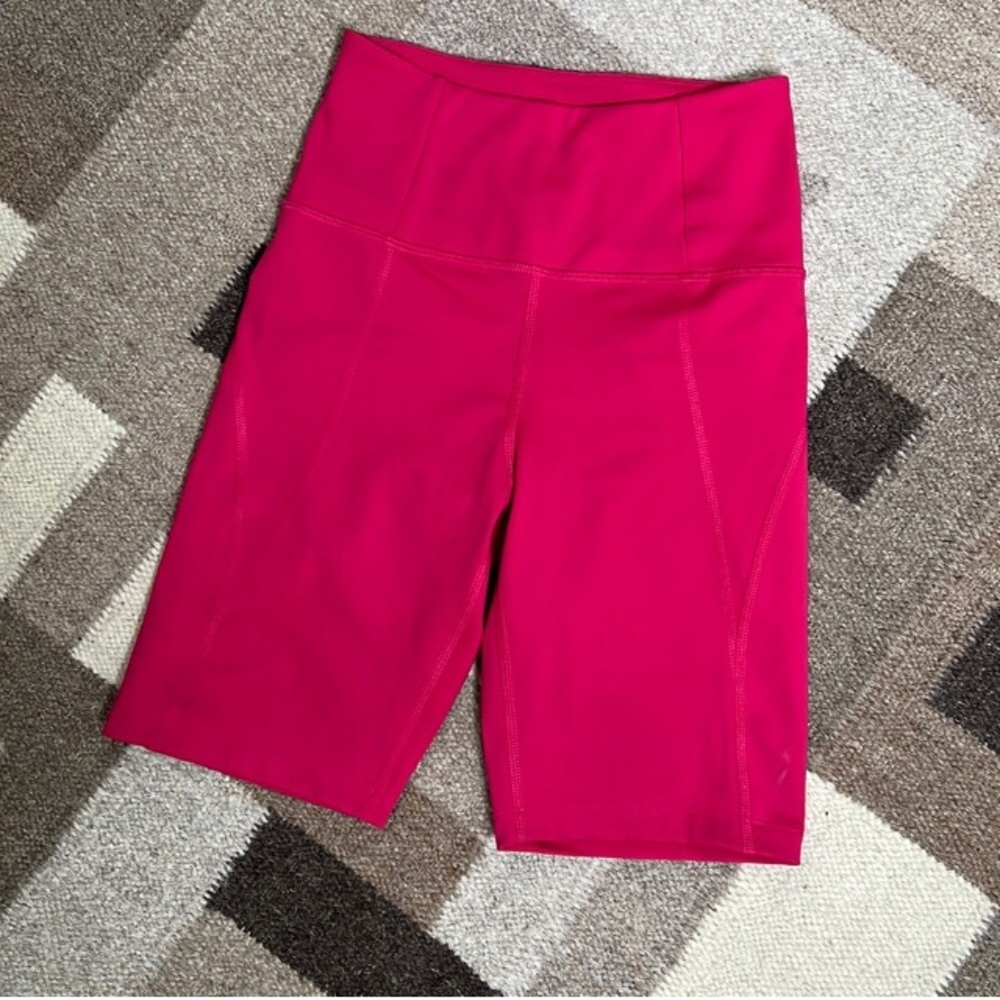 nwot Girlfriend collective high rise biker short hot pink xs